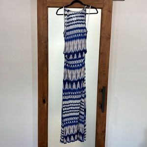 Michael Stars blue and white tie dye maxi
